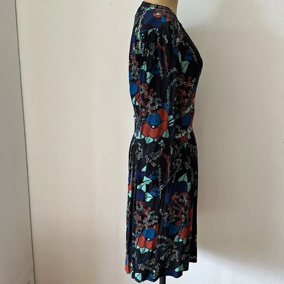 Ba&sh sz 2 Agathe Noir Lady Dress great pre owned cond, v neck side zip viscose - Picture 3 of 8